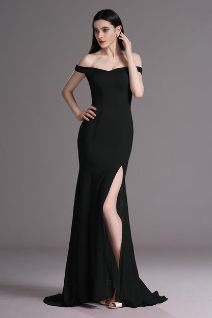 Ball Gown Off Shoulder Sleeveless Full Length Polyester Promo Dresses