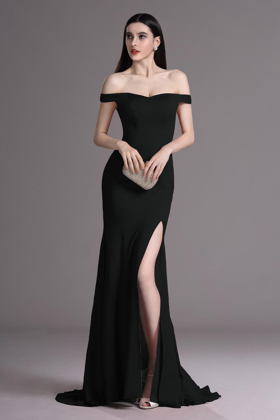 Ball Gown Off Shoulder Sleeveless Full Length Polyester Promo Dresses