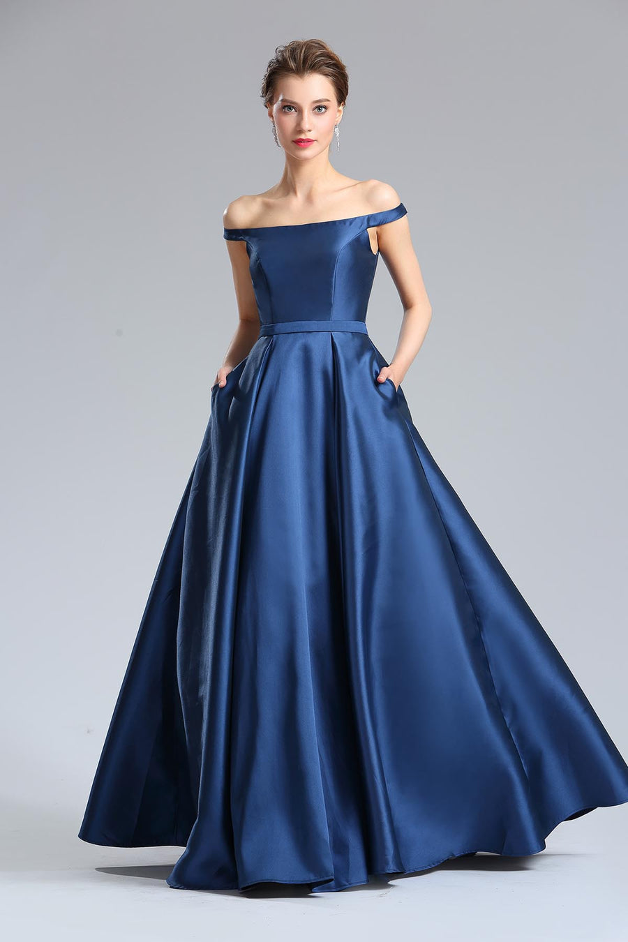 Ball Gown Off Shoulder Sleeveless Full Length Polyester Promo Dresses