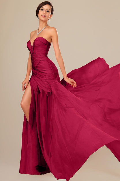 Ball Gown Sweetheart Sleeveless Full Length Chiffon Promo Dresses