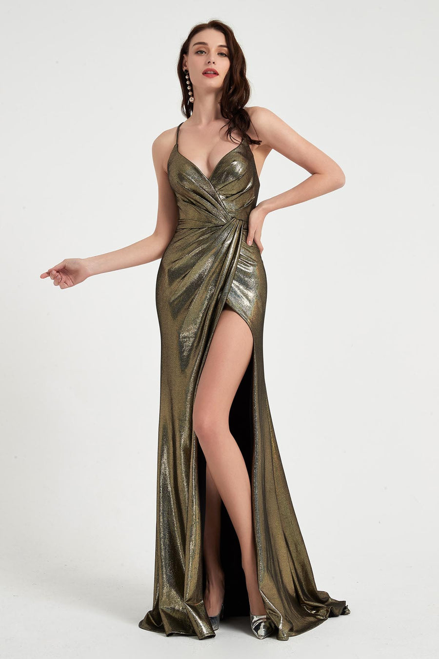 Mermaid/Trumpet Spaghetti-straps Sleeveless Full Length Polyester Promo Dresses