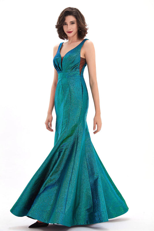 Mermaid/Trumpet Straps Sleeveless Full Length Tulle Promo Dresses