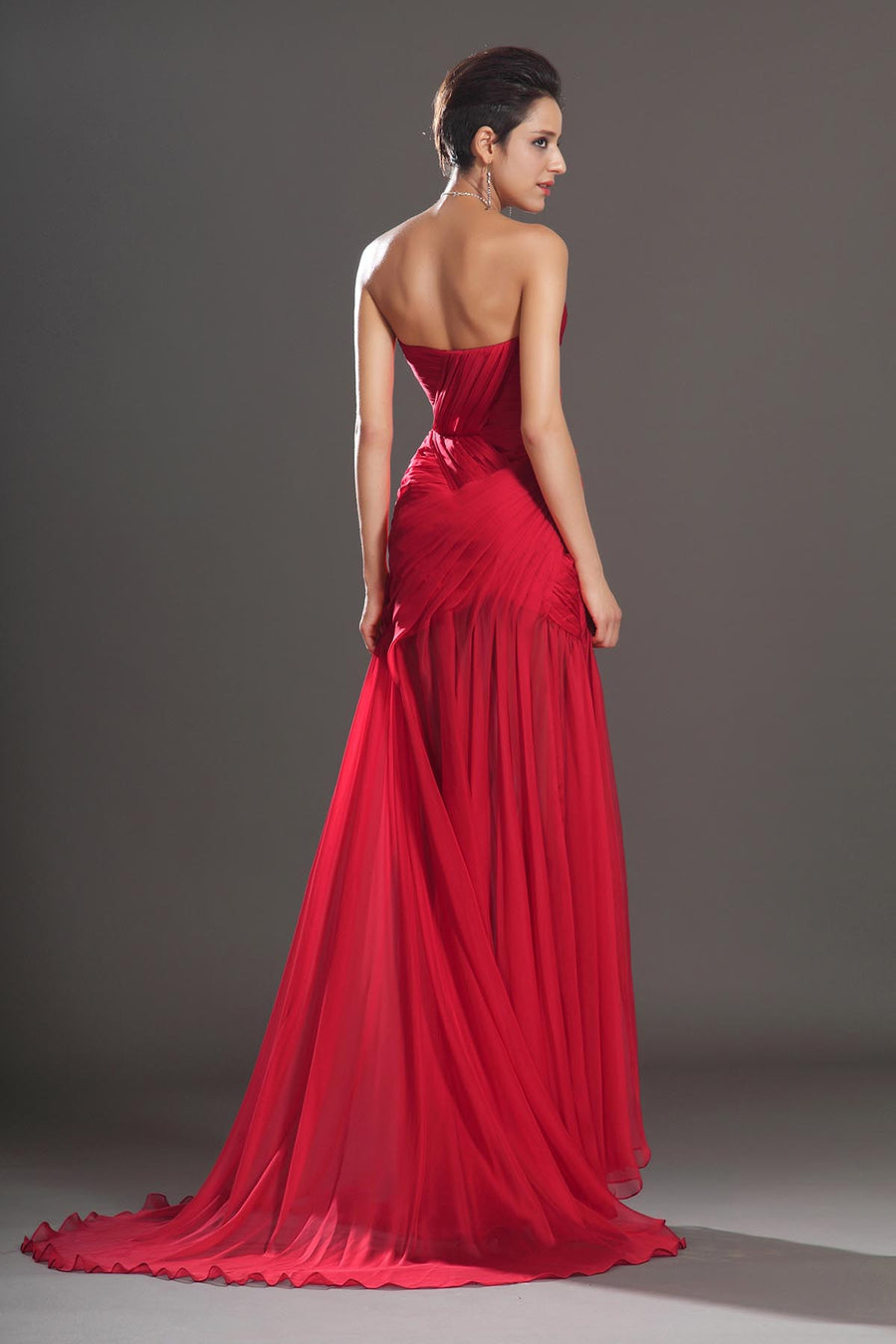 Mermaid/Trumpet Sweetheart Sleeveless Full Length Chiffon Promo Dresses