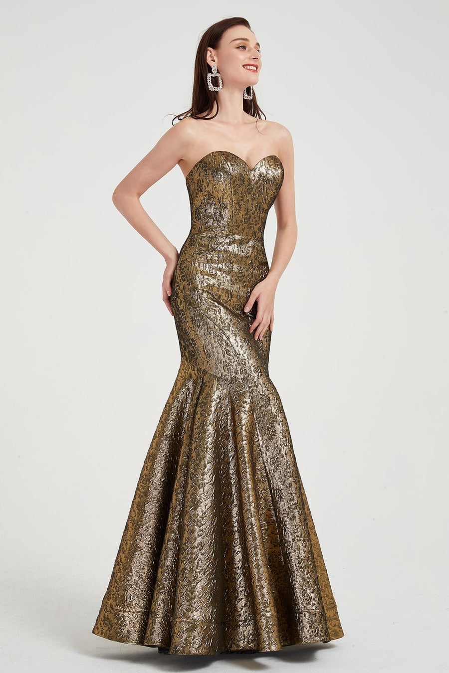Mermaid/Trumpet Sweetheart Sleeveless Full Length Polyester Promo Dresses