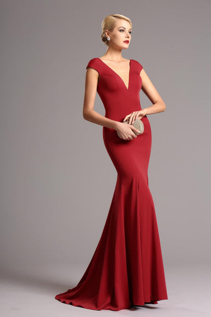 Mermaid/Trumpet V-neck Sleeveless Full Length Chiffon Promo Dresses